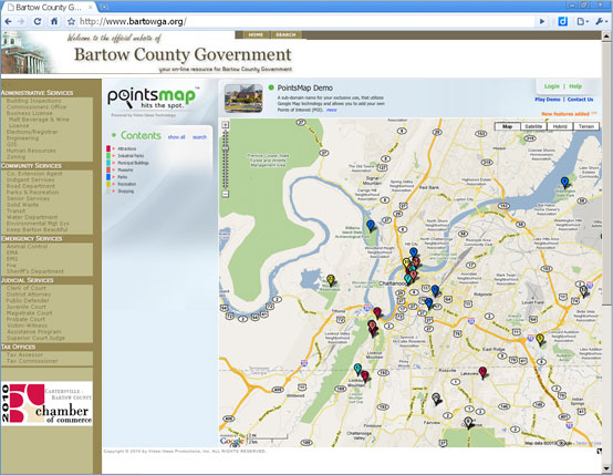 PointsMap Bartow County, GA