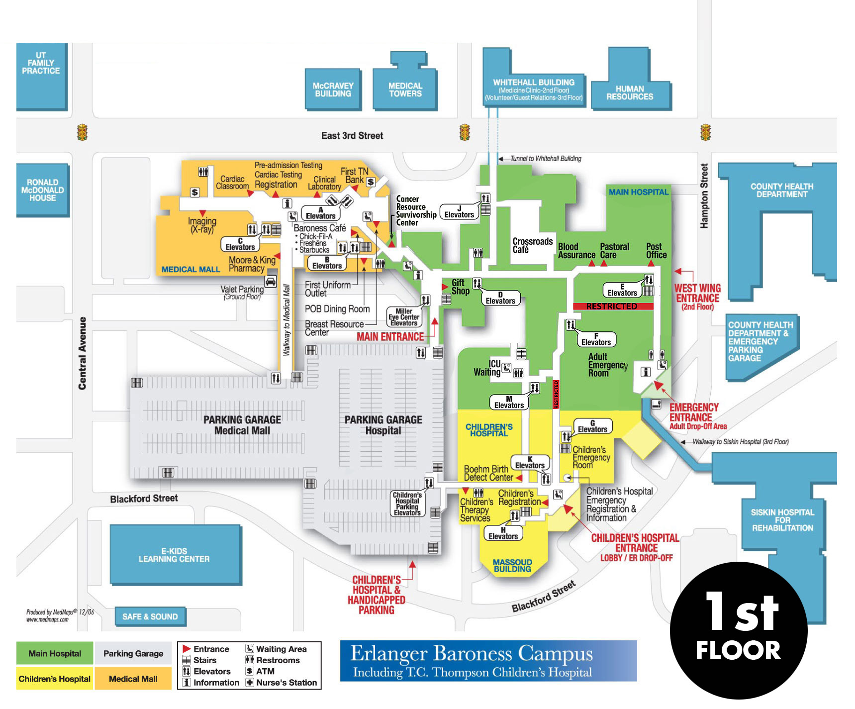 Memorial Hospital Chattanooga Campus Map - United States Map